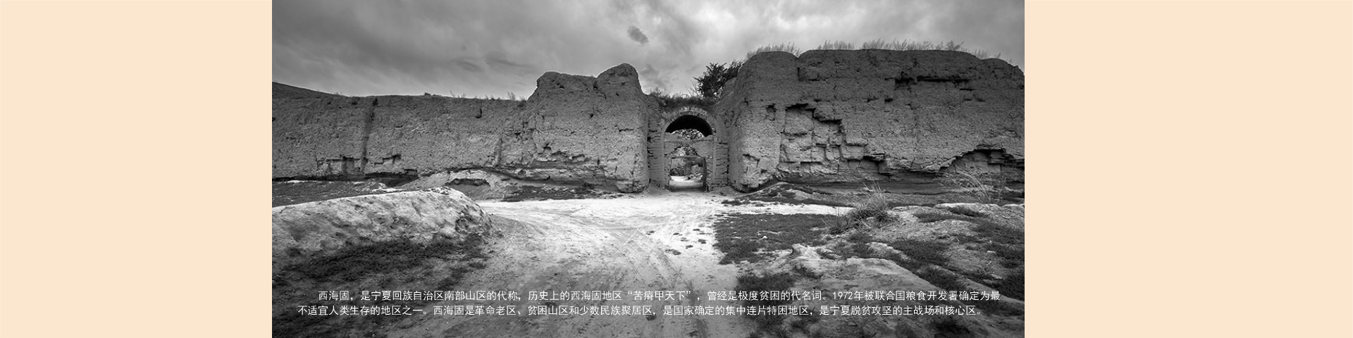 西海固，是宁夏回族自治区南部山区的代称，历史上的西海固地区“苦瘠甲天下”，曾经是极度贫困的代名词。1972年被联合国粮食